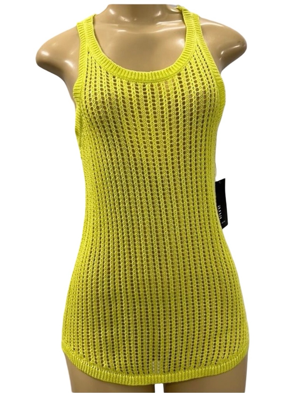 4020 Neon Loose Weave Tank Top